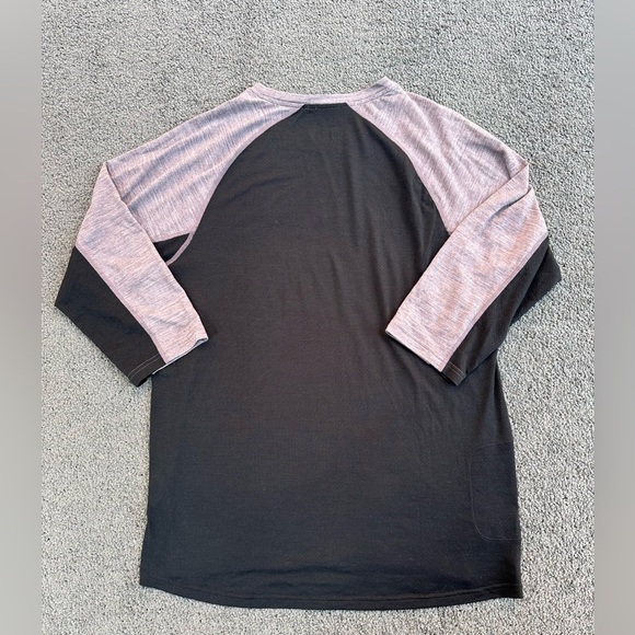 Men’s Smartwool Merino Sport 150 Crewneck Shirt | Size M | 3/4 Sleeve Black Grey - Picture 8 of 10